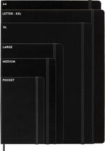 Load image into Gallery viewer, Versatile XXL Black Notebook with Rounded Corners &amp; Expandable Pocket - 8.5x11