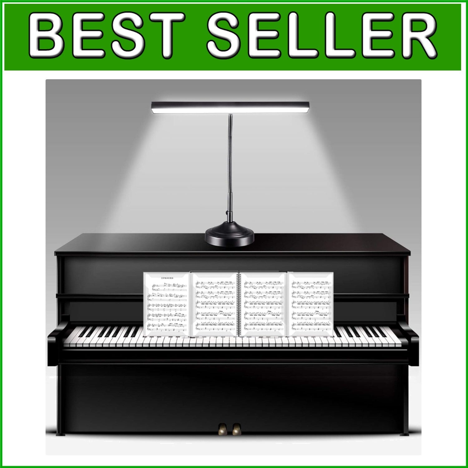 Adjustable LED Piano Light with 3 Modes & Flexible Arm for Grand/Upright Pianos