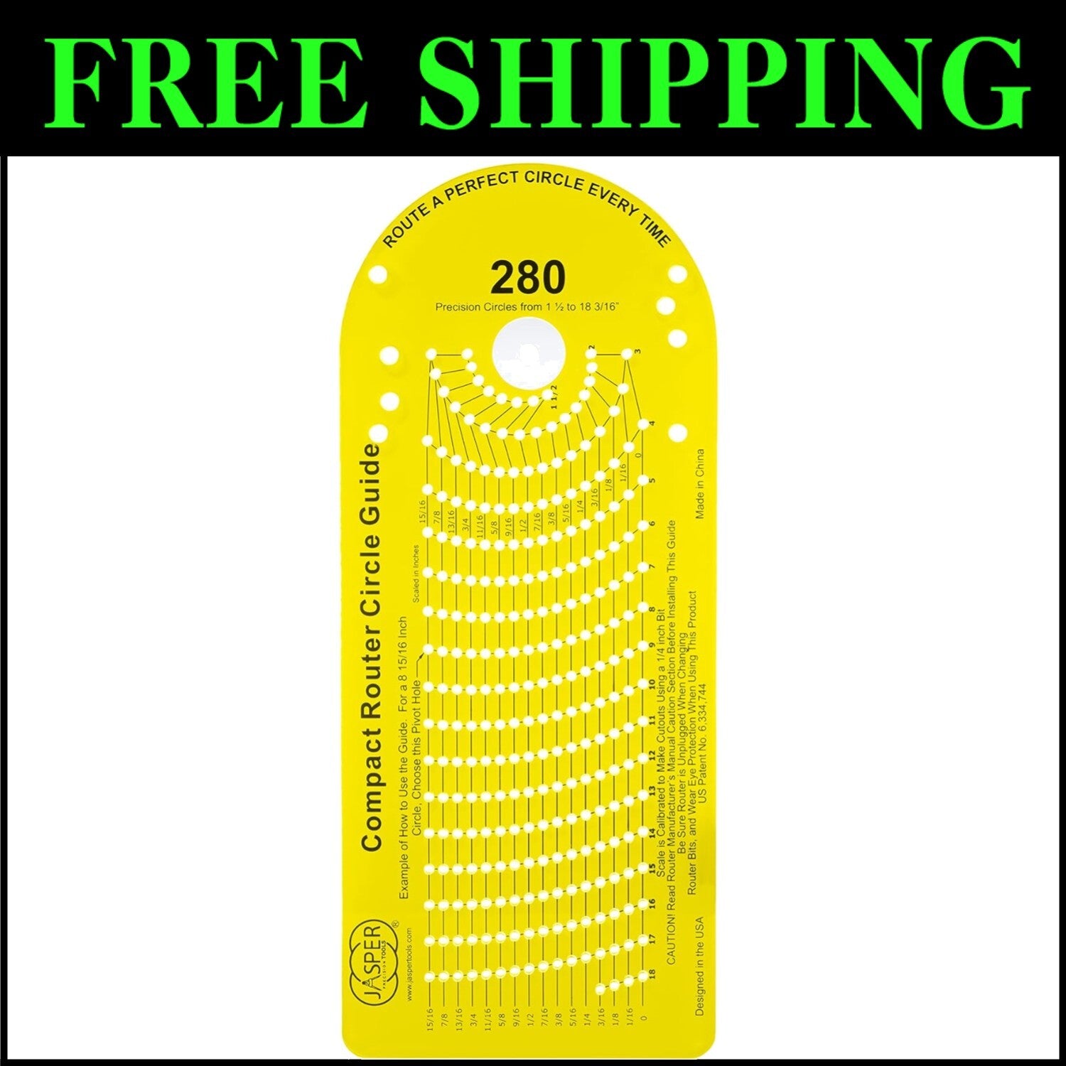 Lightweight and Durable Circle Router Kit - Includes Centering Disc & Pivot Pins