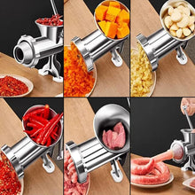 Load image into Gallery viewer, Compact 304 Stainless Steel Meat Grinder with Interchangeable Blades and Tube