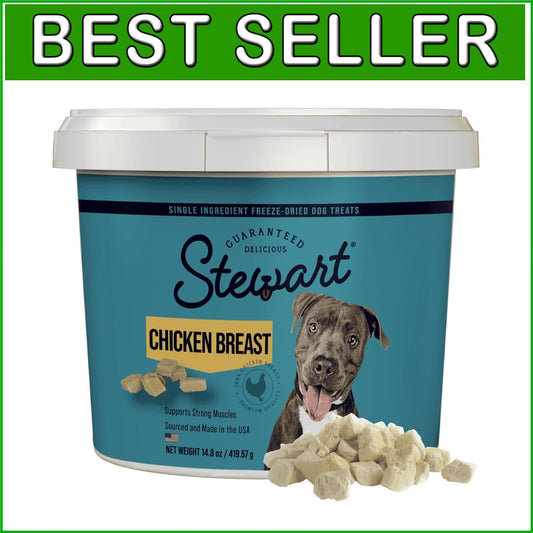 High-Protein Freeze Dried Chicken Breast Dog Treats - 14.8 oz Resealable Tub