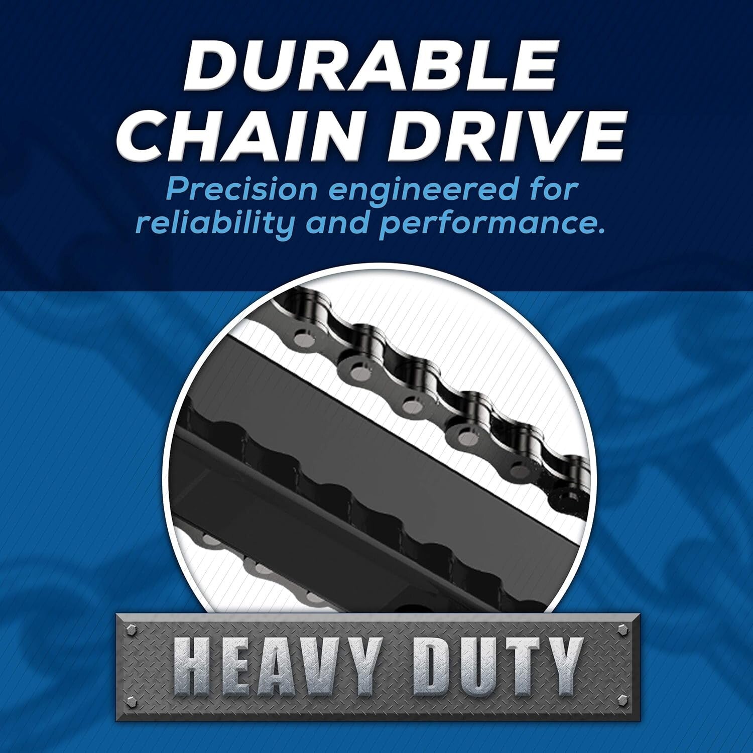 Effortless Overhead Garage Door Opener with Chain Drive - Quick Installation