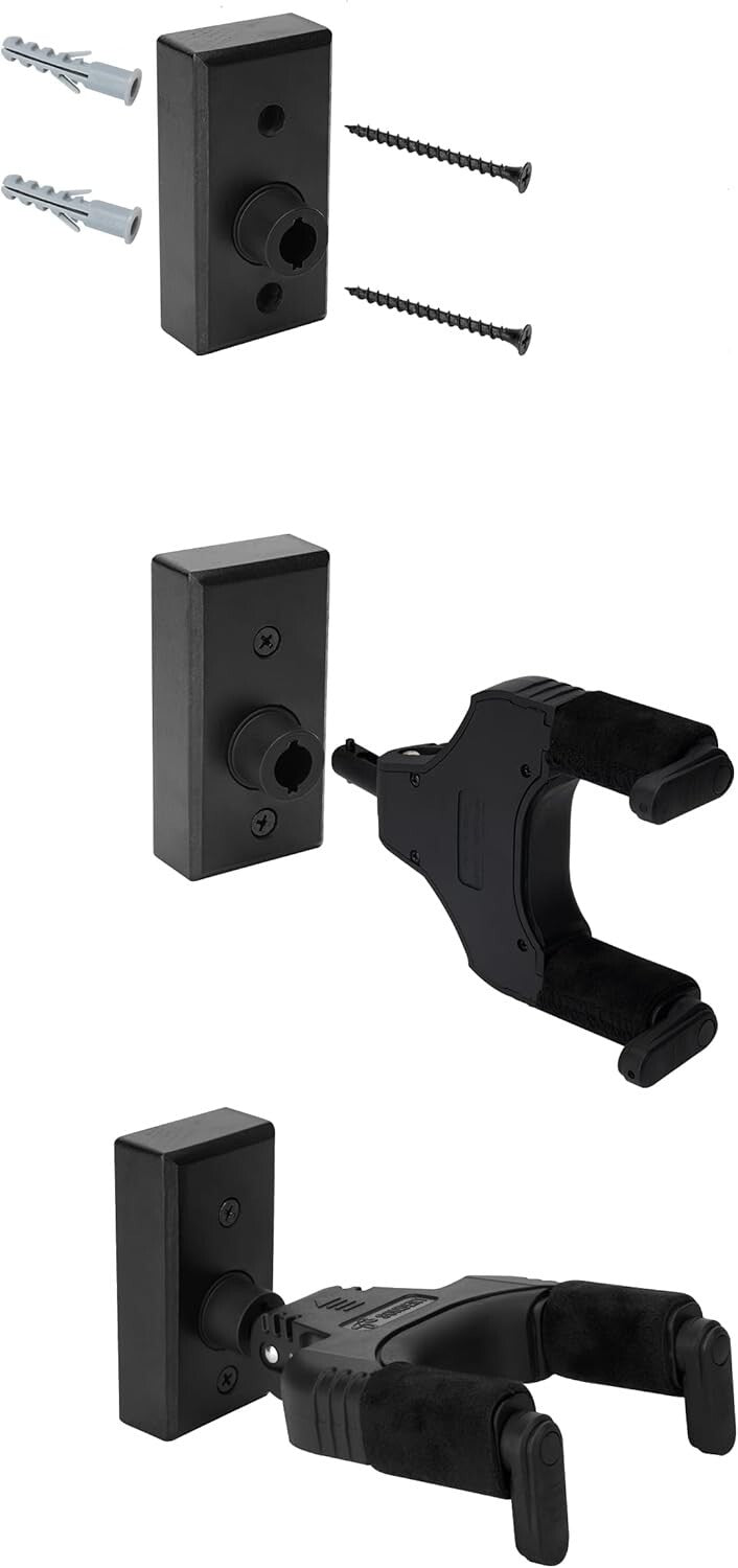 Elegant Guitar Wall Mount with Auto Lock for Acoustic & Electric Instruments
