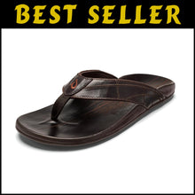 Load image into Gallery viewer, Lightweight Men's Sandals with Full-Grain Leather &amp; Non-Marking Traction Pads