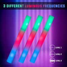 Load image into Gallery viewer, Vibrant 174 PC Foam Glow Sticks - Perfect for Weddings, Concerts, and Raves