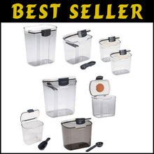 Load image into Gallery viewer, Multicolor Airtight Kitchen Storage Canister Set for Baking Supplies - 8 Pieces