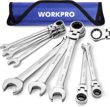 Load image into Gallery viewer, Professional 8-Piece Metric Ratcheting Wrench Set, Lightweight &amp; Mirror Polished