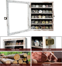 Load image into Gallery viewer, Elegant Rustic White Coin Display Case - Protect Your Collectibles in Style