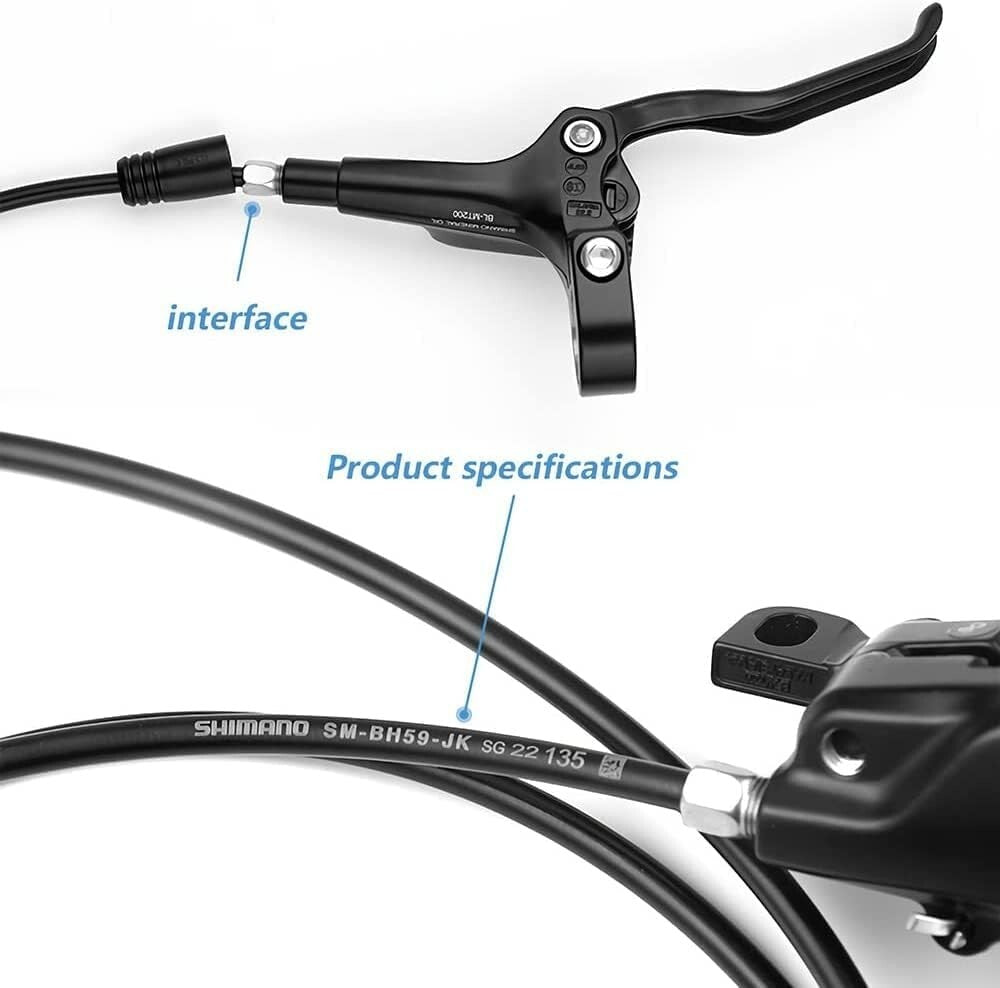 Complete Shimano MT200 Hydraulic Disc Brake Set with Resin Pads for Easy Upgrade
