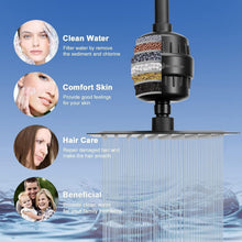 Load image into Gallery viewer, 8-Inch High Pressure Shower Head with Handheld &amp; Replaceable Filter Cartridge
