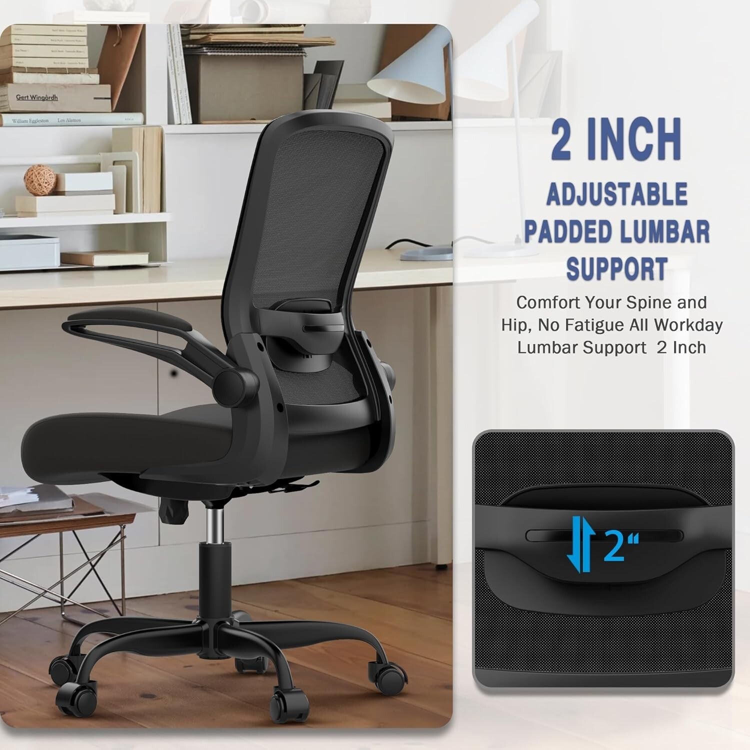 High Back Mesh Computer Chair - Ergonomic Design, Space Saving, BIFMA Certified