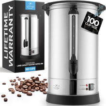 Load image into Gallery viewer, Zulay 100-Cup Commercial Percolator - Ideal for Office, Weddings &amp; Catering