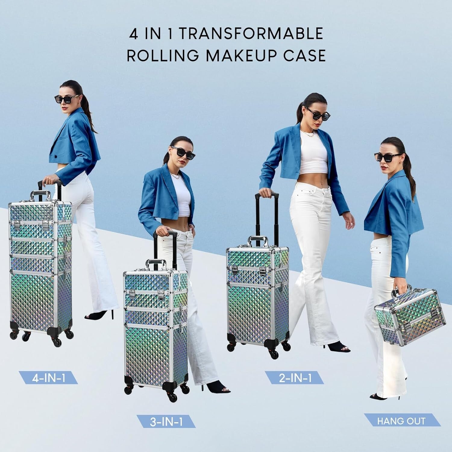 Cosmetology Trolley with 360-Degree Swivel Wheels - Perfect Makeup Organizer