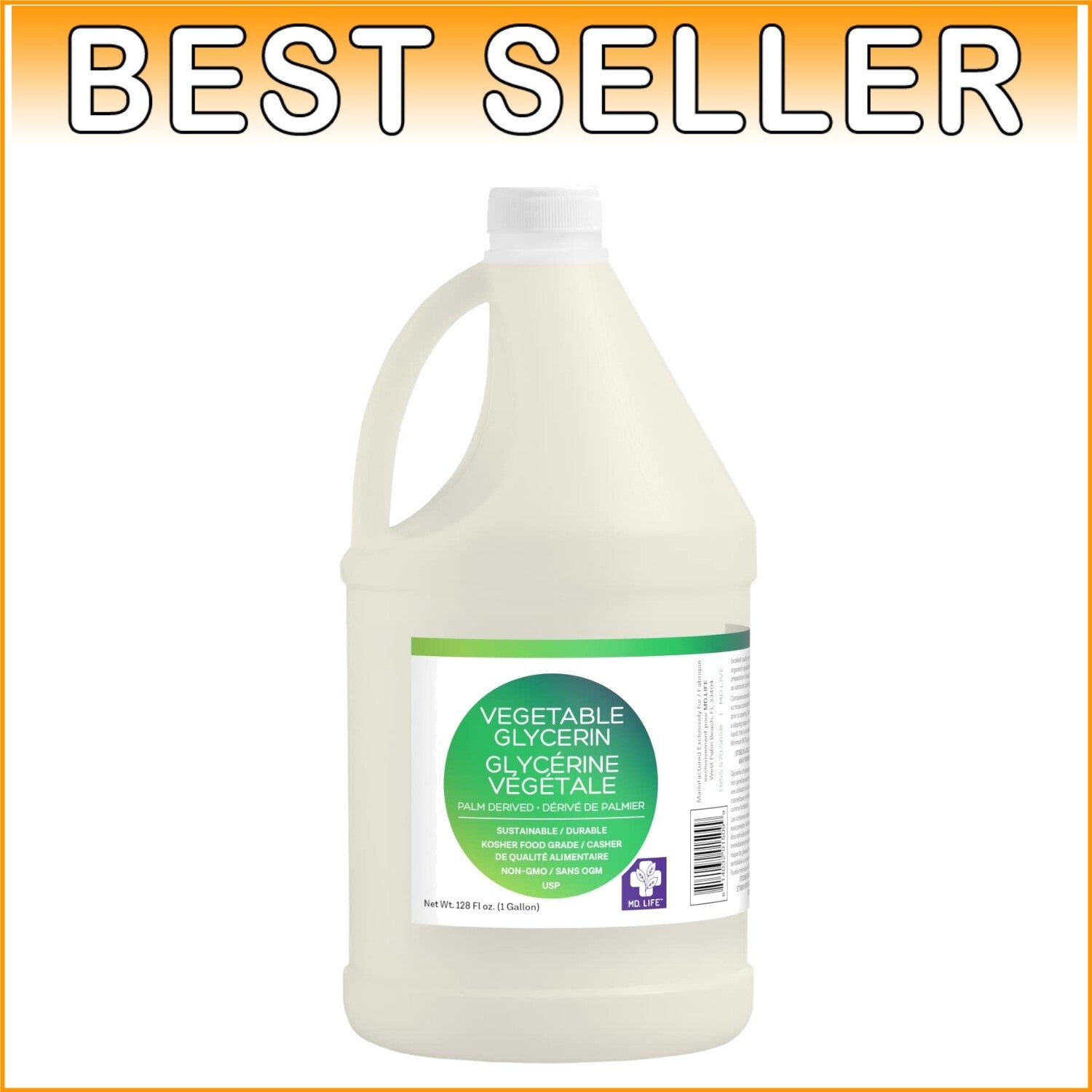 Sustainable 1 Gallon Vegetable Glycerin - Natural Humectant for DIY Skin & Soaps