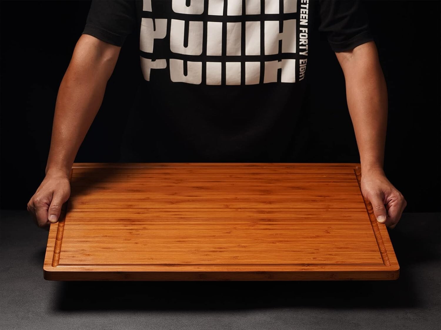 Durable 3-Layer Bamboo Cutting Board - Ideal for Cheese & Charcuterie Serving