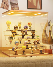 Load image into Gallery viewer, Dustproof 12.6 x 9.6 x 10.6 Acrylic Display Stand with 4 Tiers and Sliding Doors