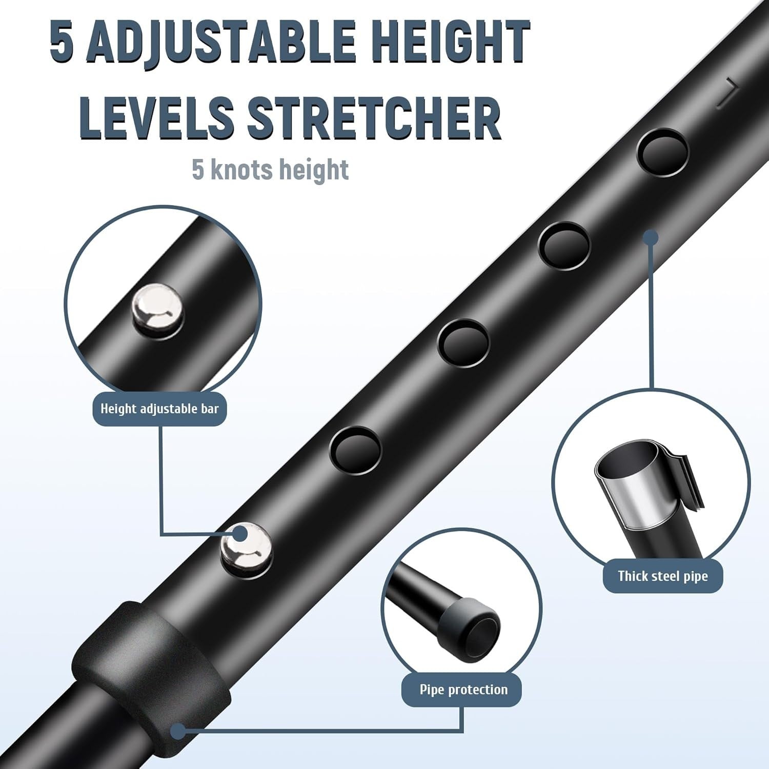 Durable Adjustable Hamstring Stretcher - Elastic Design for Enhanced Flexibility