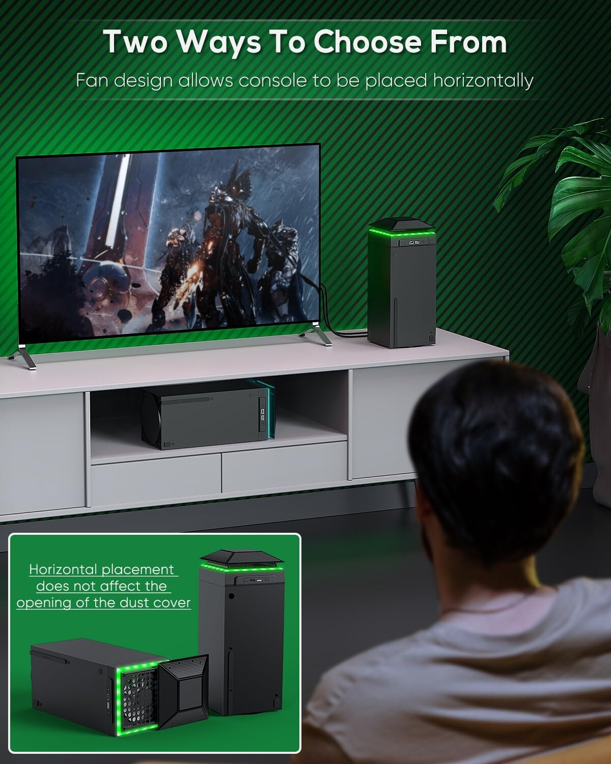 Multi-Function RGB Cooling Fan for Xbox Series X with Auto Control & Dust Shield