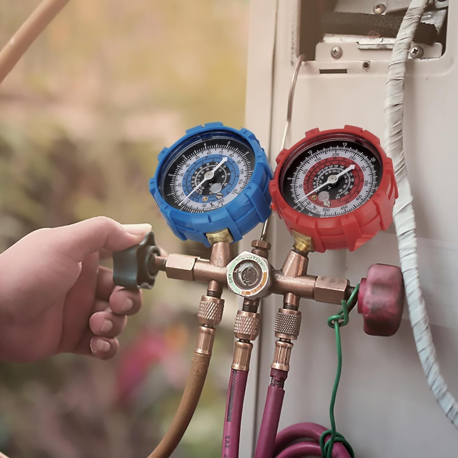 Precision A/C Diagnostic Manifold Gauge Set for R134a, R12, R22 Refrigerants