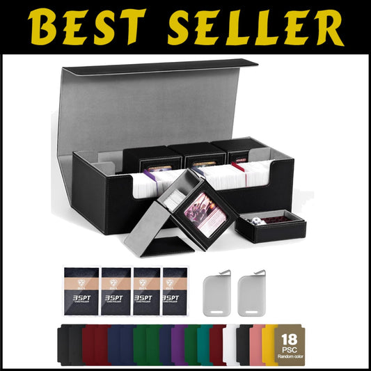 Deluxe 5-in-1 TCG Card Storage Box with Magnetic Closure & 4 Commander Decks