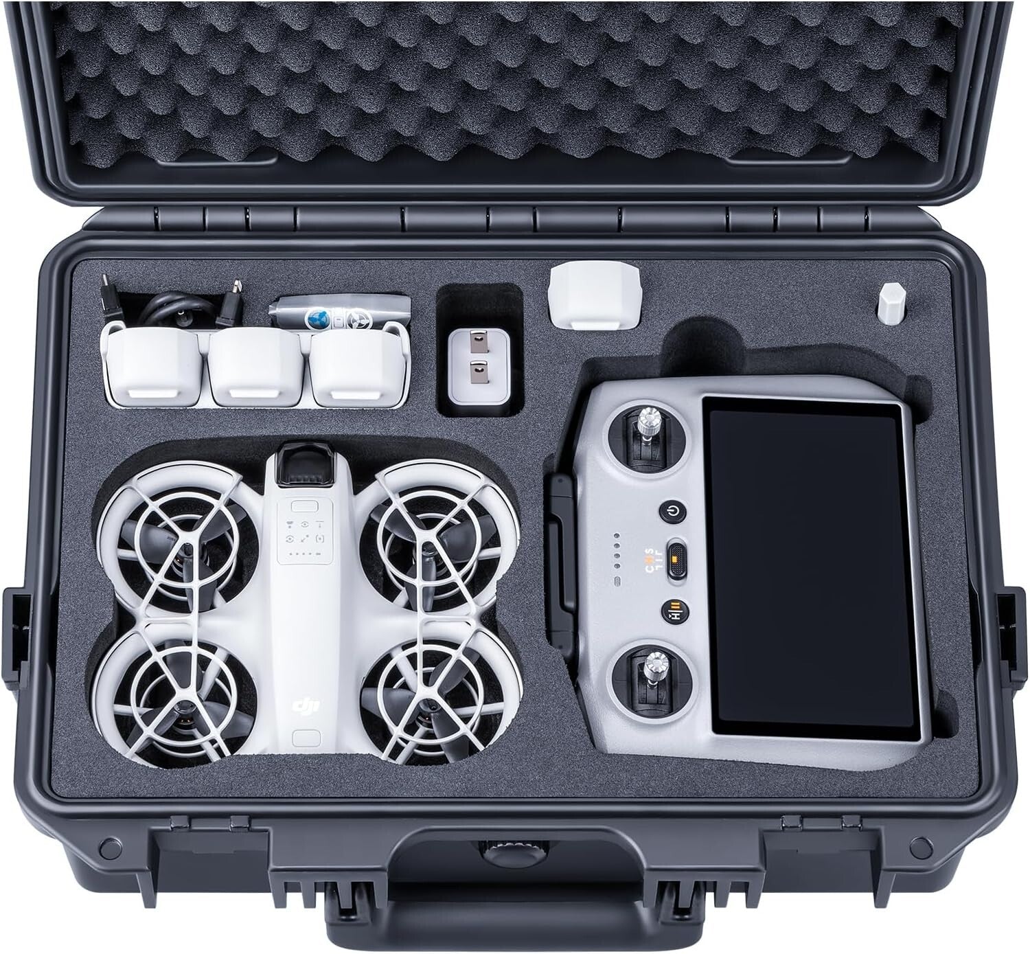 CNC Precision-Cut Waterproof Case for DJI Neo & Accessories – 7 Battery Capacity
