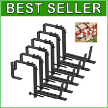 Load image into Gallery viewer, Versatile Wall &amp; Railing Planter Hooks - Stainless Steel &amp; Iron, Black Finish