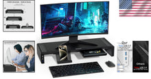 Load image into Gallery viewer, Sturdy 3-Width Adjustable Monitor Stand Riser with USB Ports &amp; Ergonomic Design