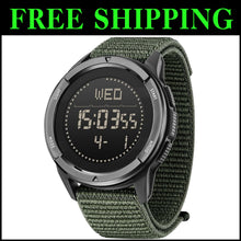 Load image into Gallery viewer, Lightweight Men's Digital Military Watch with Pedometer &amp; Adjustable Nylon Strap