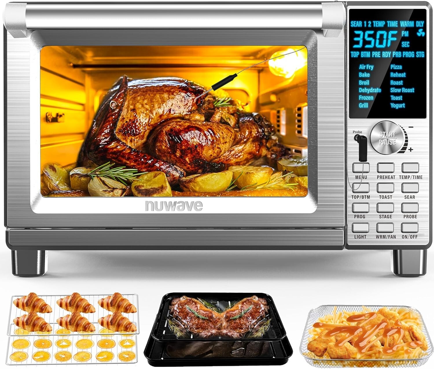Versatile 30QT Bravo Air Fryer Toaster Oven with Touch Controls & Digital Probe