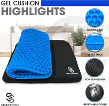 Load image into Gallery viewer, Versatile 3.1 lbs Gel Seat Cushion - Comfort &amp; Cooling for Long Sitting Sessions