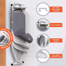 Load image into Gallery viewer, Compact Professional Ironing Board with Adjustable Height and Heat Protection