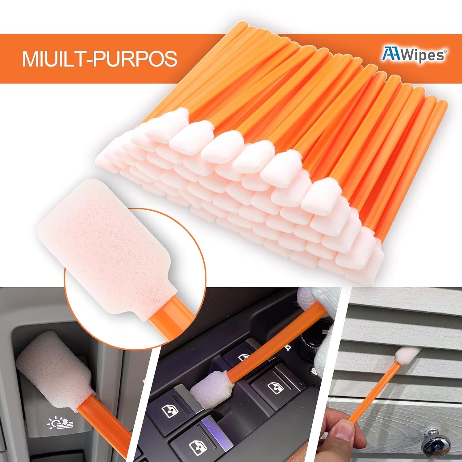 Professional Grade Foam Swabs 5.25" - Perfect for Printer and Household Cleaning