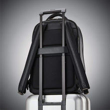 Load image into Gallery viewer, Classic Black Leather Laptop Backpack - Stylish &amp; Spacious for Professionals