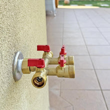 Load image into Gallery viewer, Heavy Weight Brass Hose Splitter – 4 Way Connector for Efficient Garden Watering