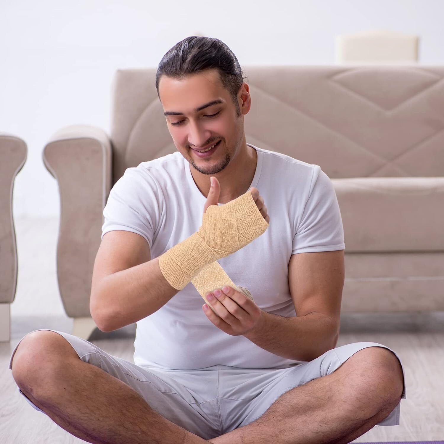 Multi-Functional Athletic Tape - 64 Rolls of 2" Self-Adhesive Wrap for Easy Care