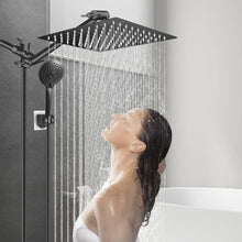 Load image into Gallery viewer, Adjustable 11-Inch Shower Arm with Large 12-Inch Rain Shower &amp; Handheld Combo