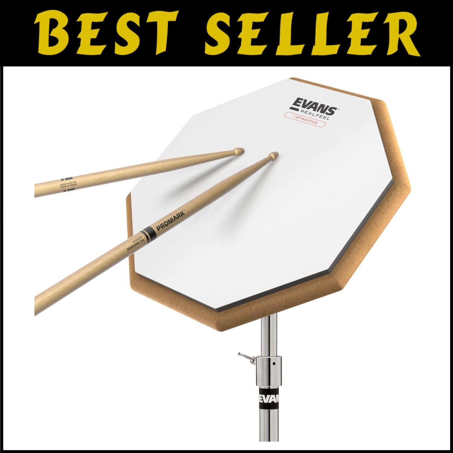 RealFeel Attacktile 10-Inch Drum Practice Pad - Enhanced Techniques Anywhere