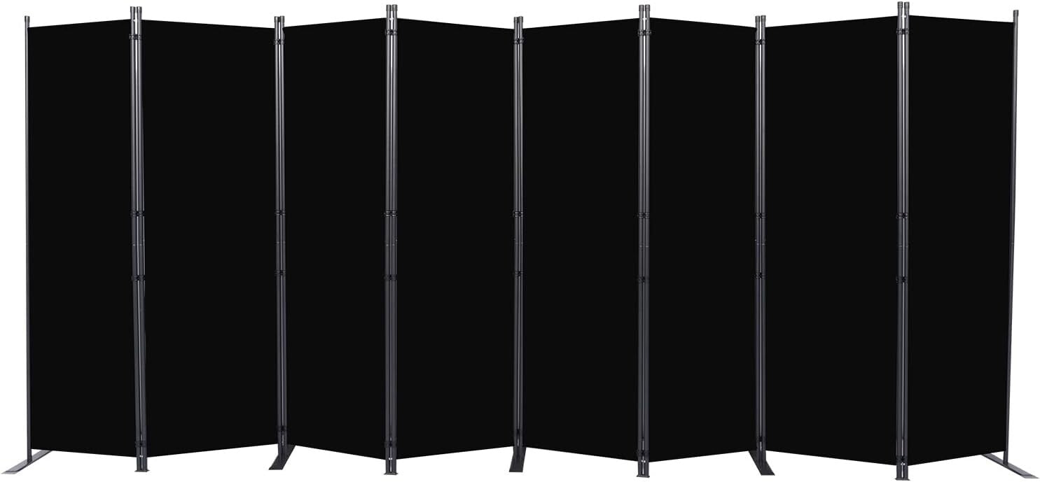 Freestanding 8 Panel Folding Privacy Screen with Stable Support Feet - 176" Wide