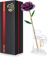 Load image into Gallery viewer, Forever Lasting 24K Gold-Plated Rose with Crystal Stand - Unique Gift Idea