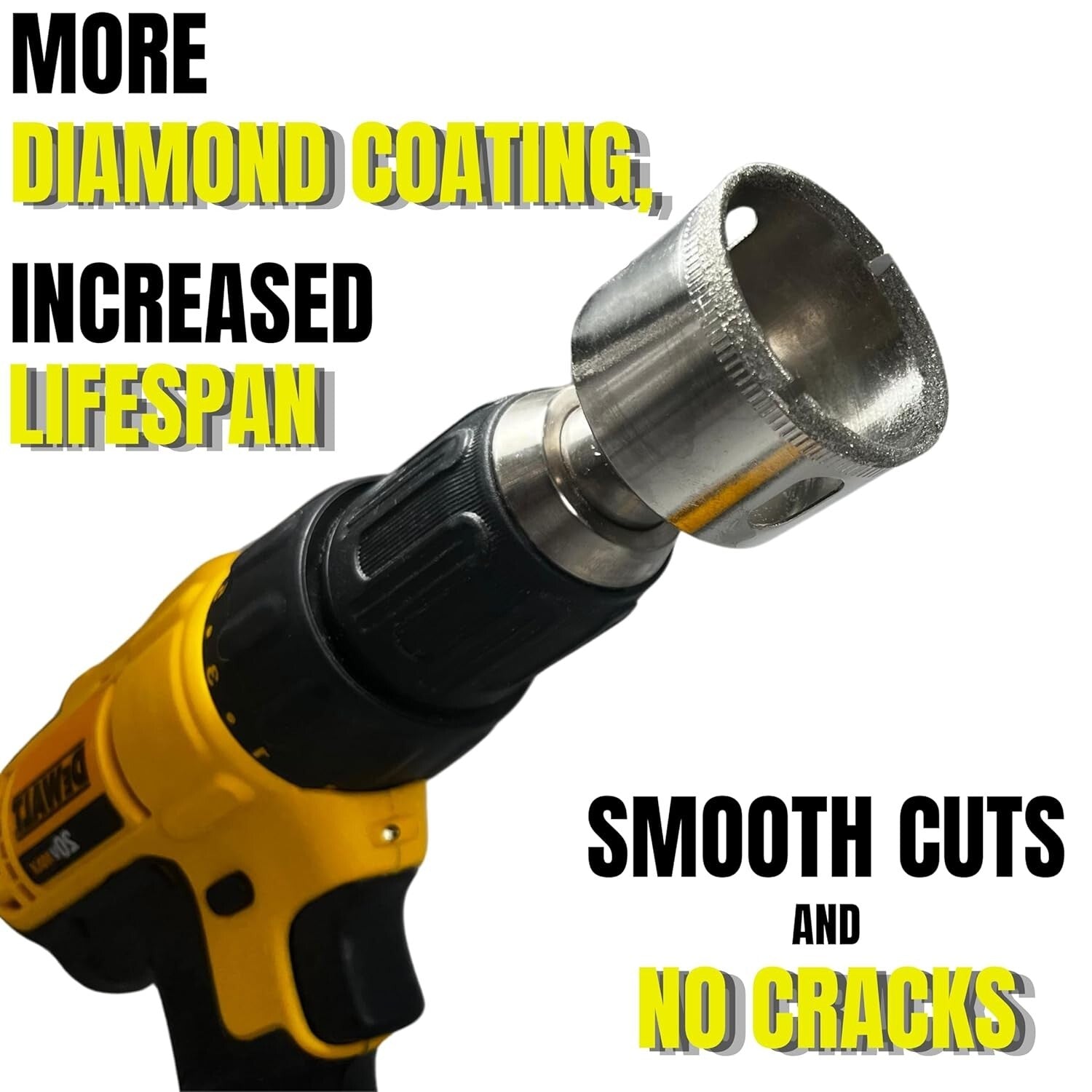 Diamond-Coated Drill Bits Set - 10 Sizes for Ultimate Precision in Remodeling