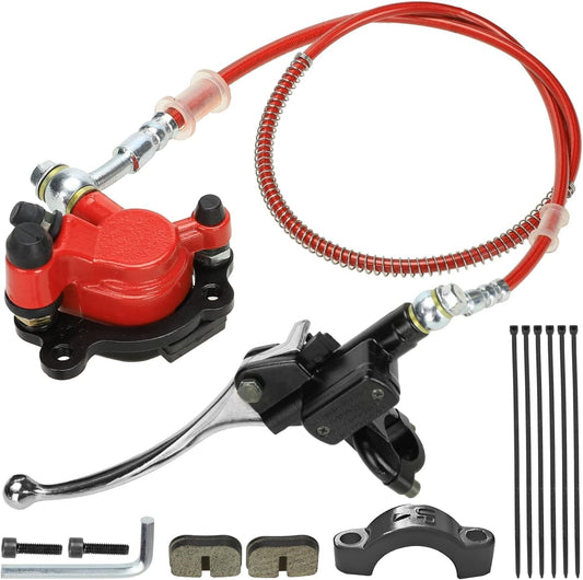 Mini Bike Hydraulic Brake System Assembly with Enhanced Clamping Power & Hose
