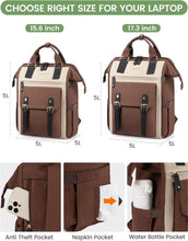 Load image into Gallery viewer, Versatile 15.6 Inch Laptop Backpack for Women - Perfect for College &amp; Commute