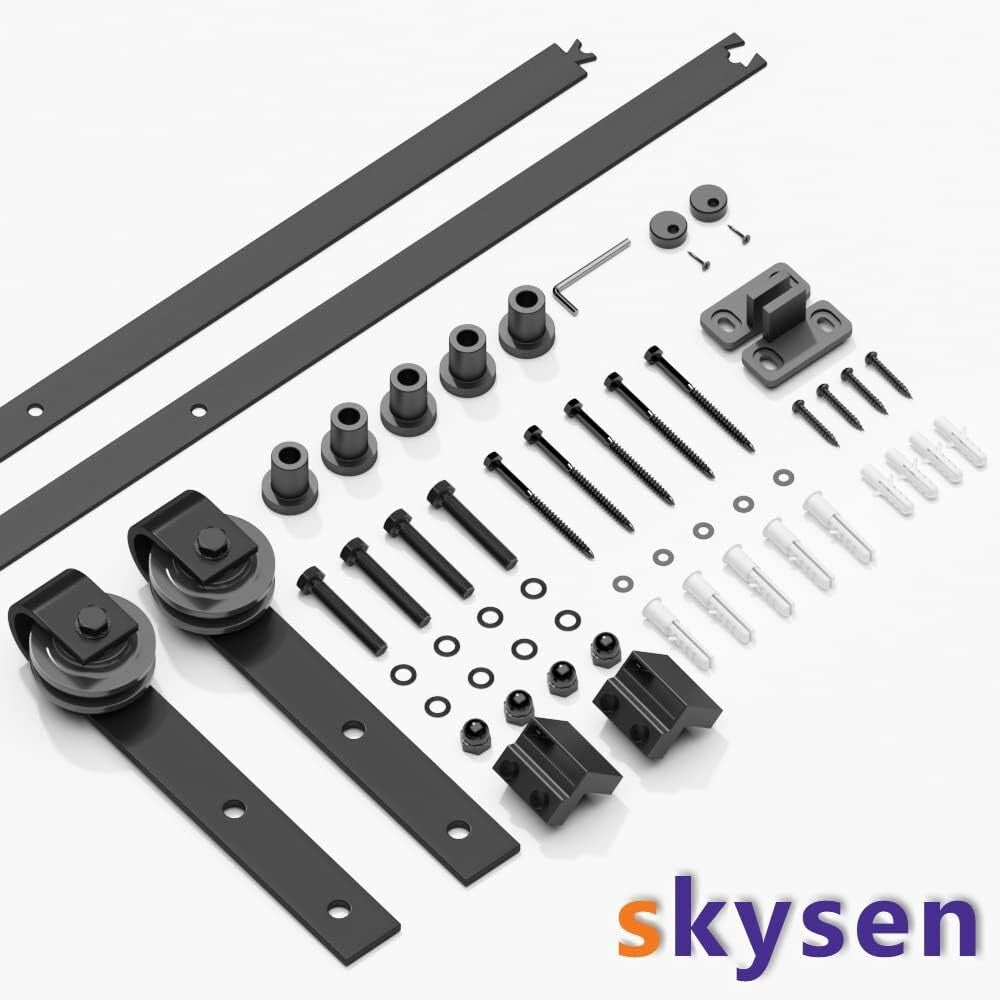 6FT Sliding Barn Door Hardware - Quiet, Smooth Operation, Easy Installation