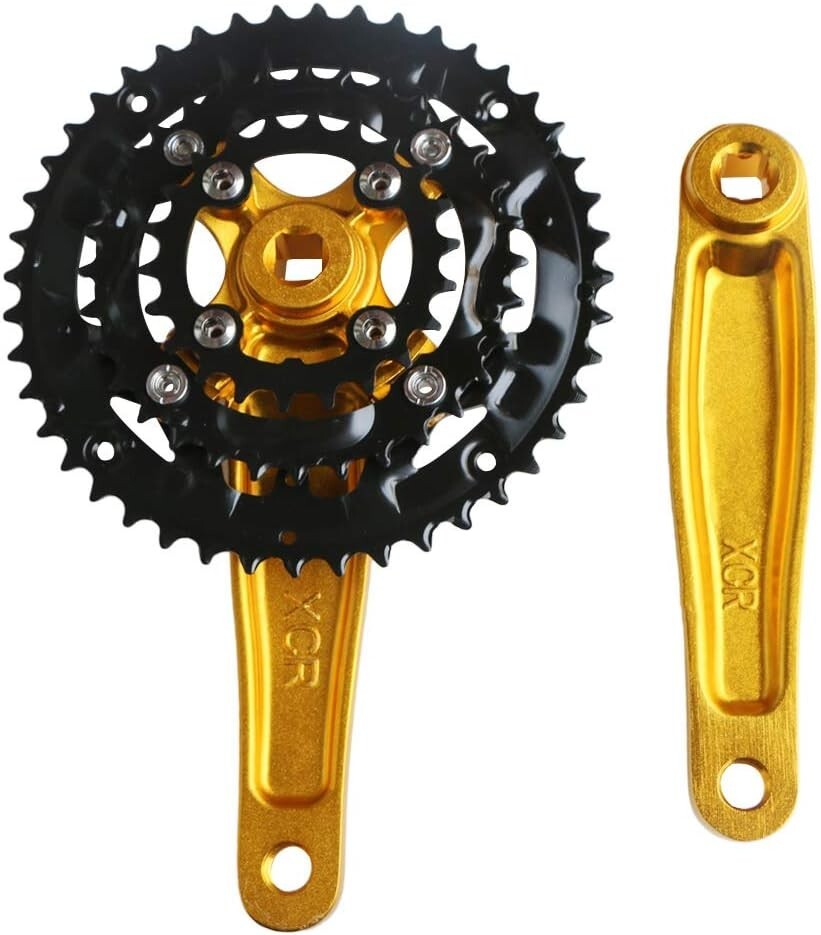 Alloy 6061 MTB Crankset | 9-Speed 22/32/44T, 170mm Crank Arm for Durable Rides