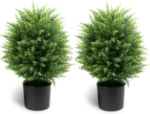 Load image into Gallery viewer, Decorative 19.7” Topiary Ball Tree Set - Weighted Pots &amp; UV Protection Included