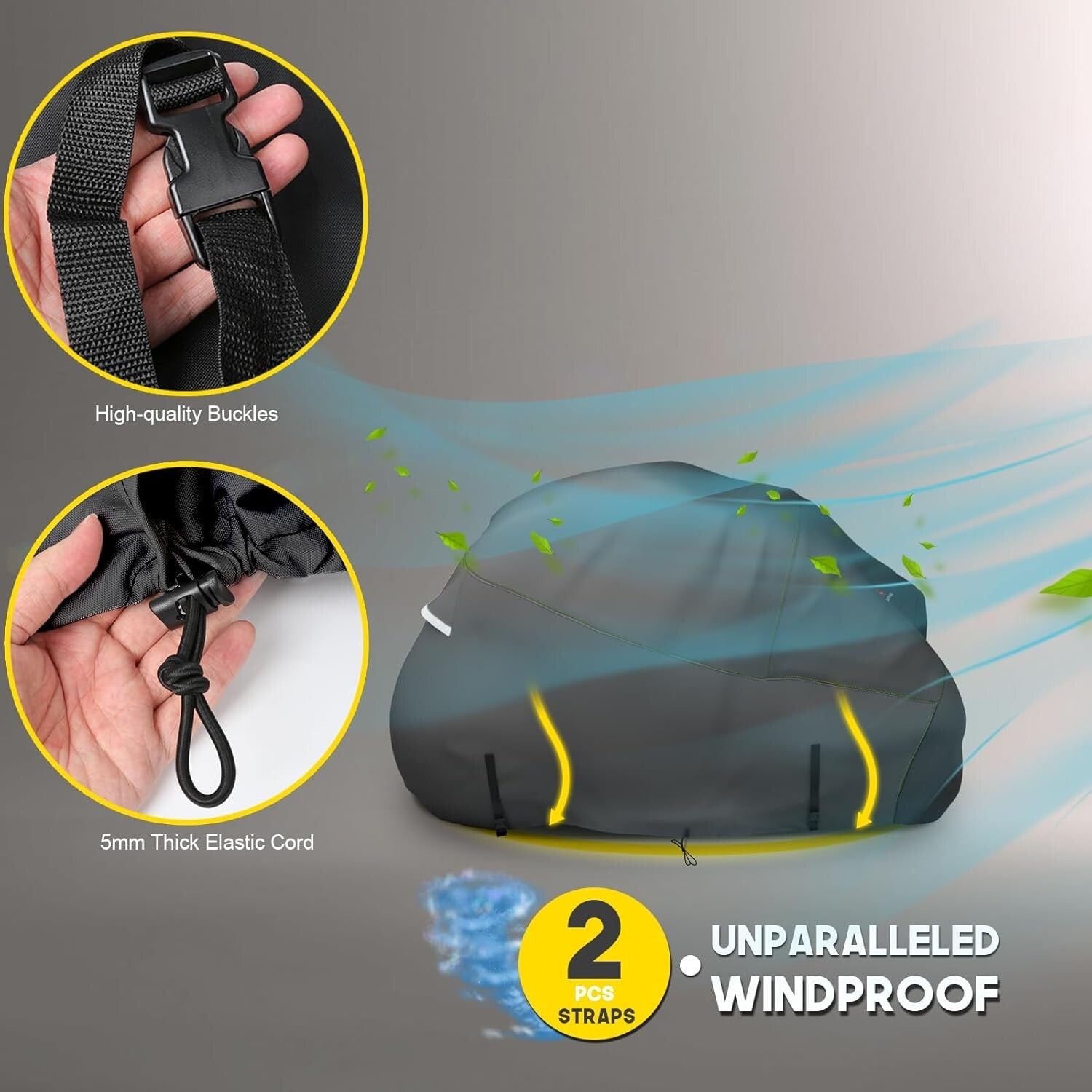 Durable Waterproof Mower Cover with Adjustable Straps - Fits Most 60" Models