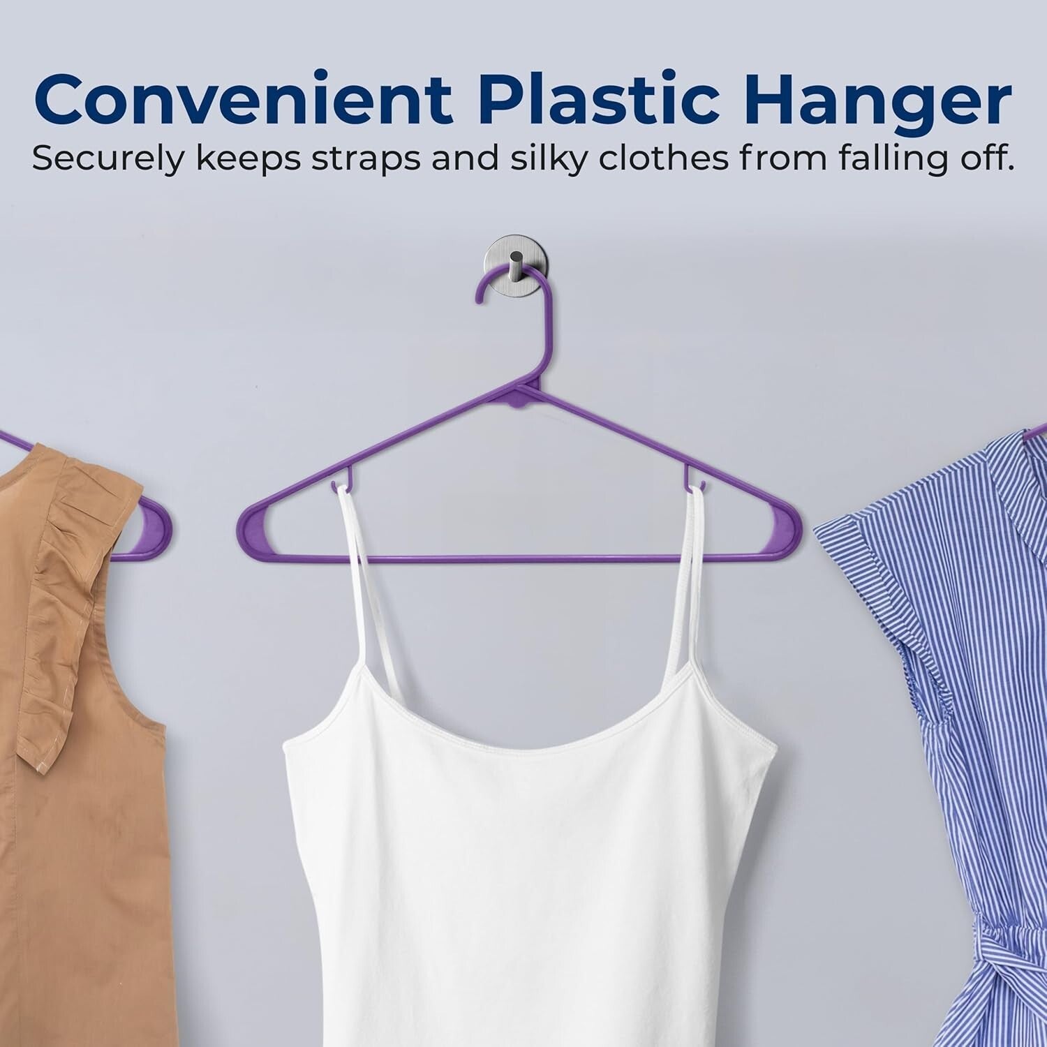 Ultra-Thin Non-Slip Plastic Hangers - 100 Pack for Efficient Closet Organization
