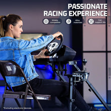 Load image into Gallery viewer, Adjustable Racing Steering Wheel Stand with Shifter Mount - Space-Saving Design
