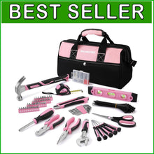 Load image into Gallery viewer, Stylish Medium Pink Tool Kit with 263 Essential Home Repair Tools - Perfect Gift