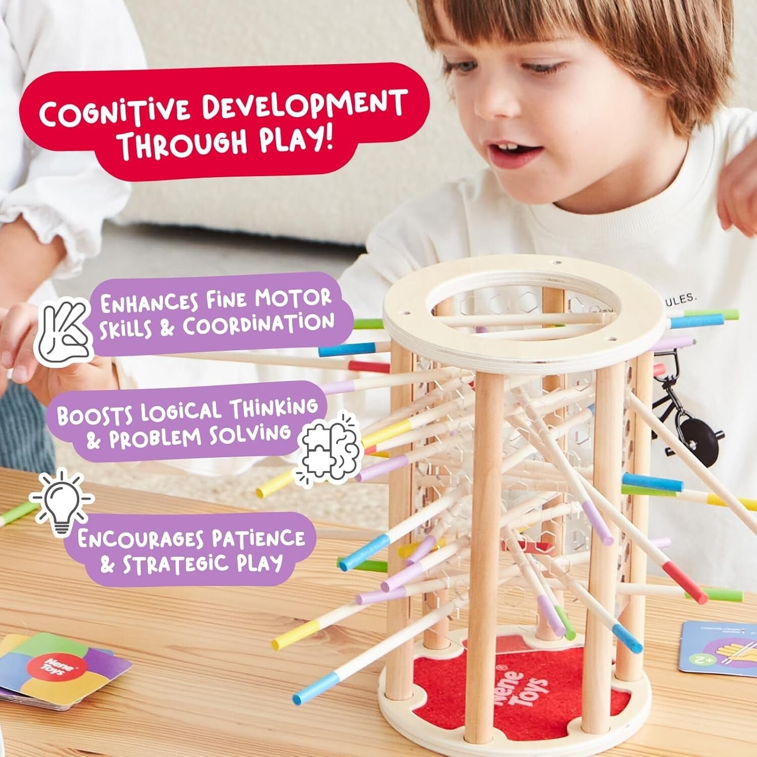 Hexagonal Jumbo Montessori Game - Enhance Fine Motor Skills & Creativity